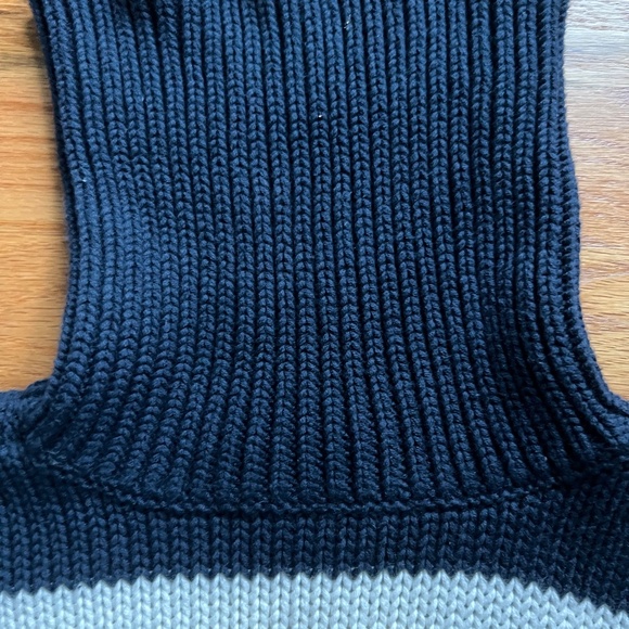 VTG. Ralph Lauren navy blue/white Polo Jeans 100% cotton turtleneck women’s XS-S - Picture 4 of 8